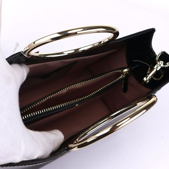 NWT Kate Spade Sam Bracelet Bag Tote Black Patent - Picture 9 of 11